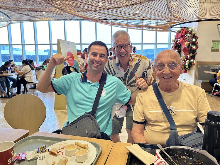 Three American expats hangout at Seaside Mall food court in Cebu City, Philippines.