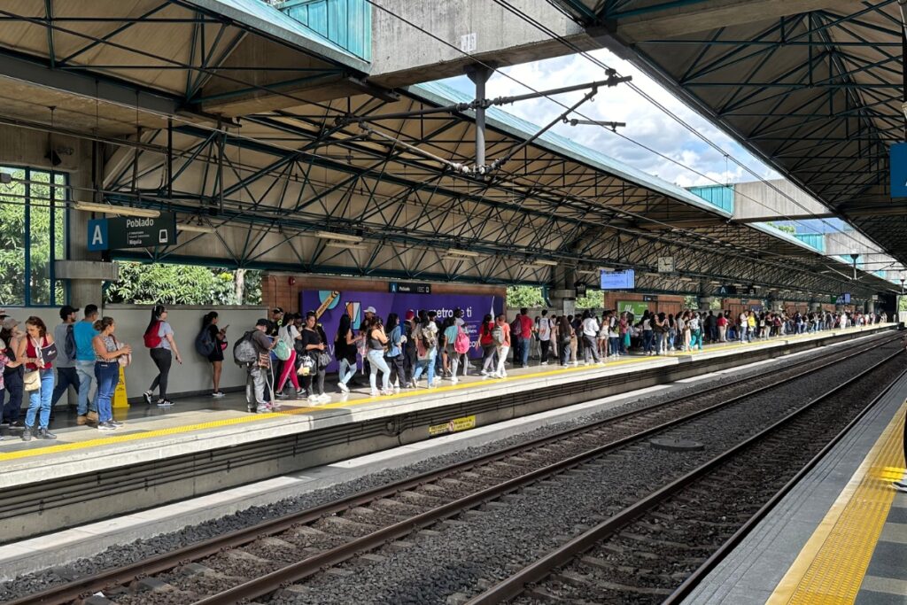 Poblado metro station in Medellin, Colombia. Where I meet beautiful Colombian women.