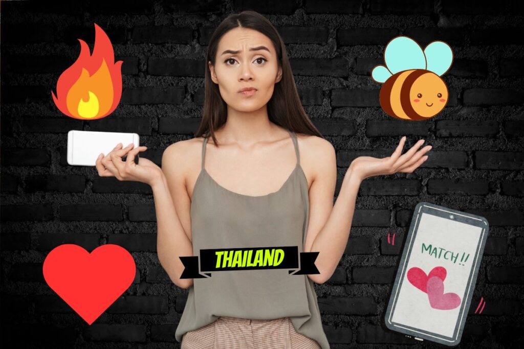 Beautiful Thai woman holding her phone and wondering about the best dating apps in Thailand: TInder, Bumble, etc.