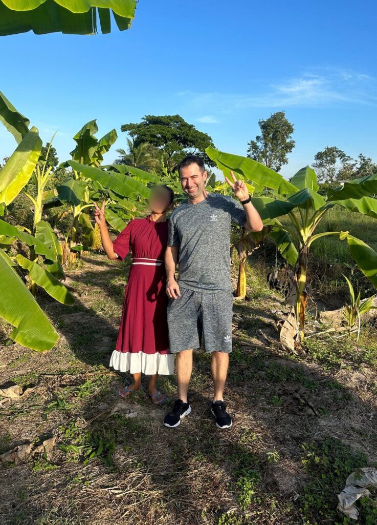 Visiting a farm in Udon Thani Thailand.