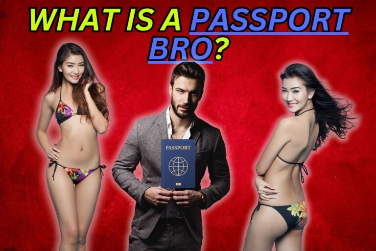 Featured image for article on "What Is A Passport Bro?", picture of successful man with two asian supermodels.