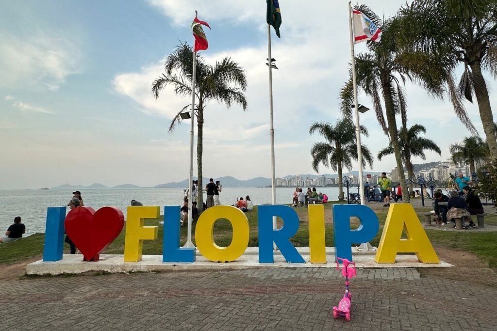 Floripa sign in Florianopolis, Brazil.