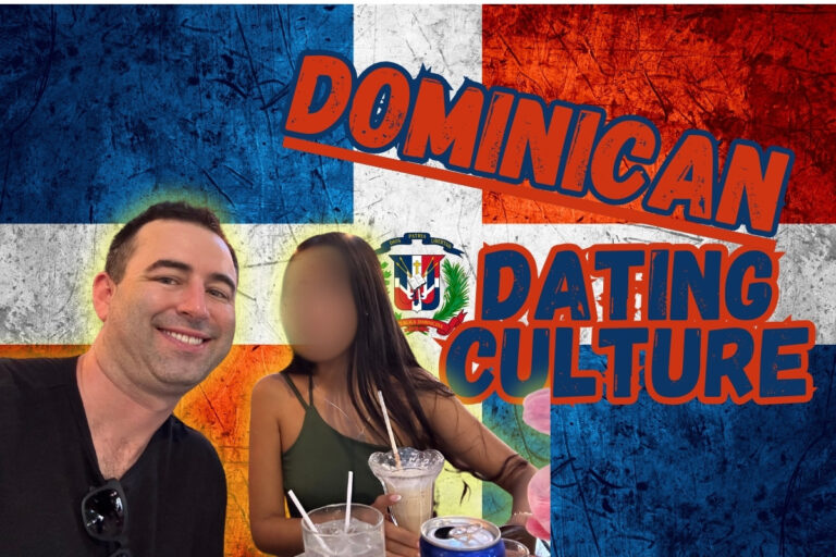 Featured image for article about the dating culture of the Dominican Republic. Image has an American man with his beautiful Dominican girlfriend.