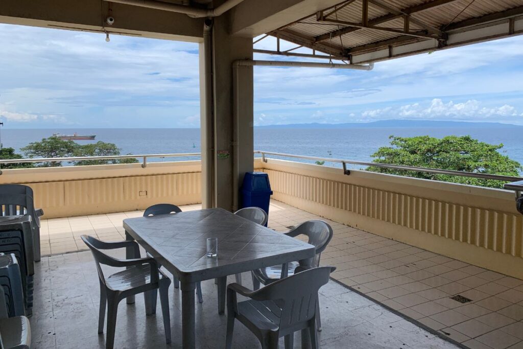 Bethel Guest House balcony view in Dumaguete City, Philippines.