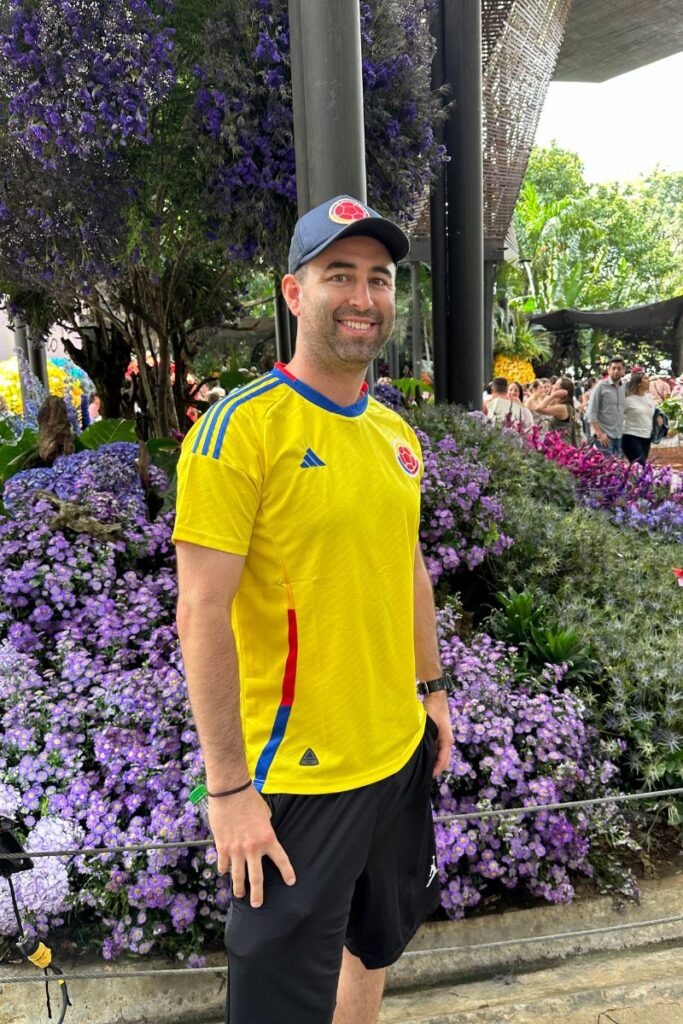 Hanging out in Medellin, Colombia at the Festival of The Flowers.